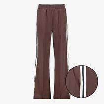 TwoDay dames wide leg broek met bies bruin