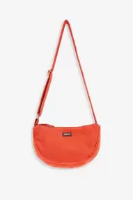 Rode ribcord crossbody tas