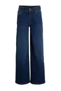 Wide Leg Jeans Dominique Donker Blauw