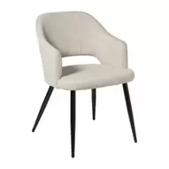 Eetkamerstoel Leonardo met armleuning - beige - 81x62.5x56 cm