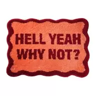 Badmat hell yeah why not - roze - 50x70 cm