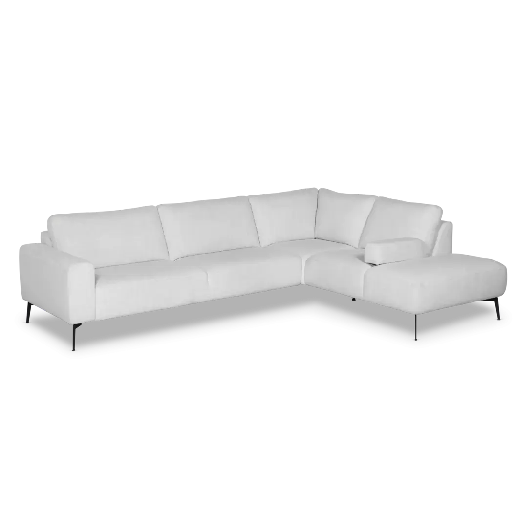 Hoekbank Pasadena - 3-zits + ottomane - stof Essa Naturel