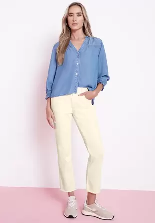 Jeans met zoom met franjes