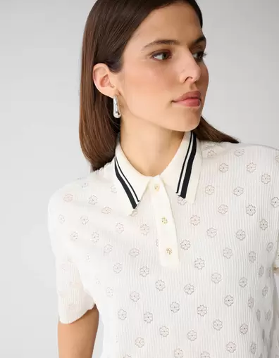 Flower Polo Gebroken Wit