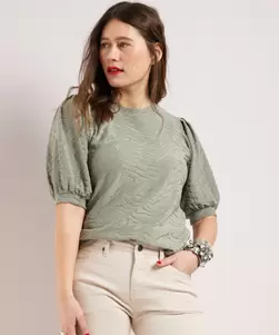 Velours jacquard t-shirt