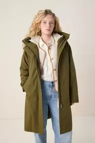 Donkergroene parka
