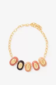 Rode resin ketting met studs