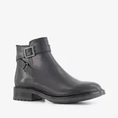 Harper leren dames enkellaarzen zwart