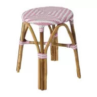 Bistro krukje paris - roze/wit - ø34x45 cm