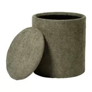 Opbergpoef Debby - groen - ø35x40 cm