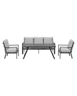 Senja lounge dining set 4-delig - sandstone