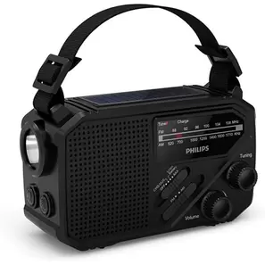 Philips TAR1609 Survival Draagbare Radio + zaklamp en SOS-alarm
