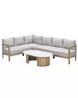 Sirocco loungeset 3-delig links - acacia - grey sand