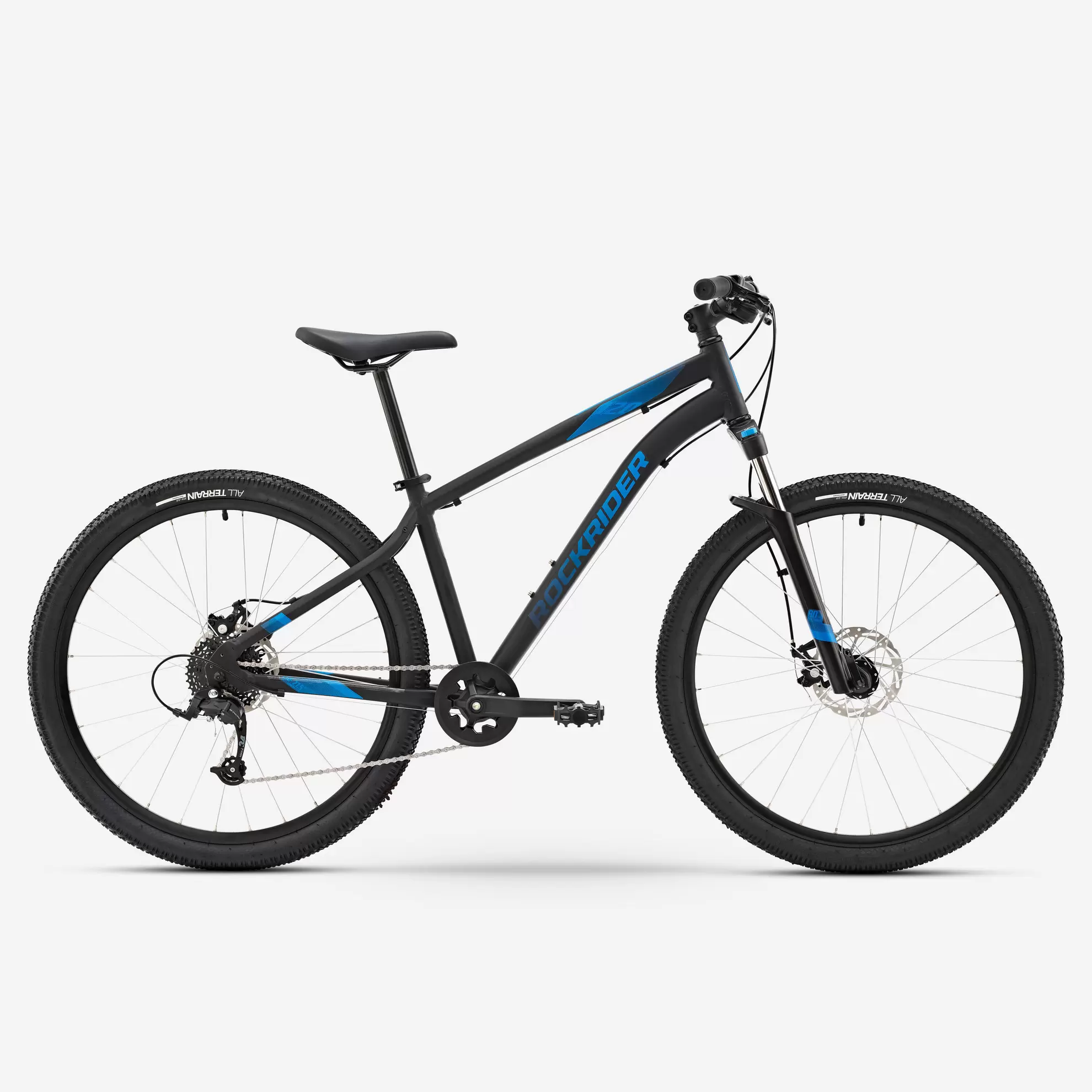Mountainbike ST 120 27.5" rockrider/microshift zwart/blauw