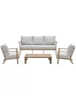Ariana loungeset 4-delig - light teak look
