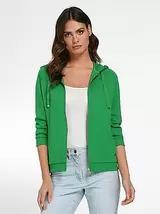 Sweatvest met capuchon en lange raglanmouwen