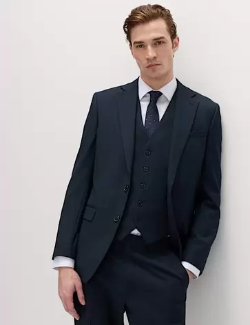 Ultiem colbert met normale pasvorm en stretch