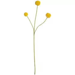 Kunstbloem Craspedia Spray geel - 69 cm