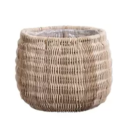 Bloempot Stephanie - rotan - naturel - 55xØ67 cm