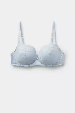 Sofia Silky Flowers Silk and Lace Balconette Bra