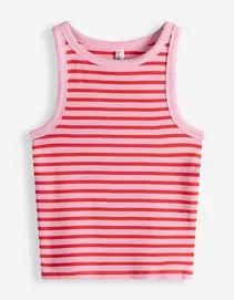 Tanktop - Geribde structuur - lila