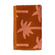 Keukendoek palmboom - roze/bruin - 50x50 cm