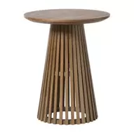 Bijzettafel Japandi rond - bruin - ø40x50 cm