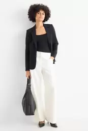 Business-broek - mid waist - wide leg
