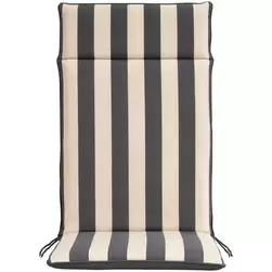 Terrasstoelkussen Brest Streep - beige/grijs - 120x50x8 cm