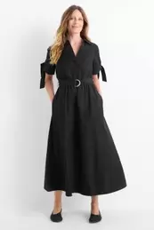 Fit & flare-jurk met ceintuur