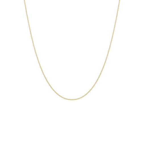 Stalen goldplated schakelketting 1mm voor dames