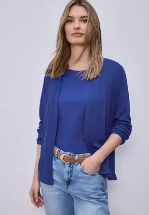 Jas met lange mouwen en een open pasvorm