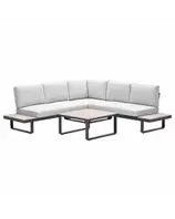 Diego loungeset 4-delig - donker grijs