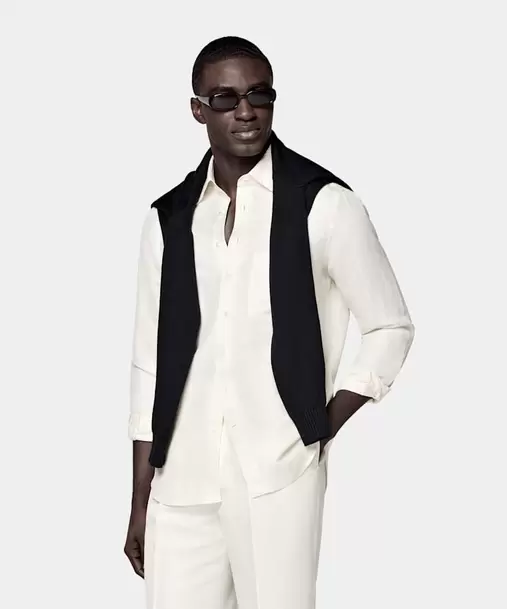 Off-White Linen Silk Overshirt