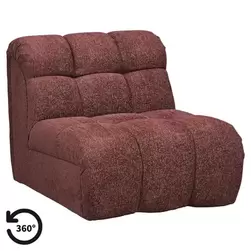 Draaifauteuil Beau - stof Raven - wijnrood