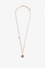 Gold plated ketting met steen