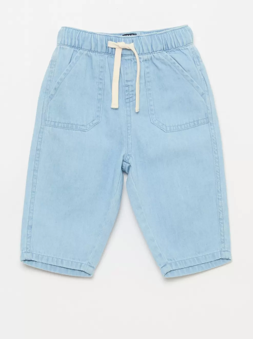 Effen relax fit broek met 2 opgestikte zakken