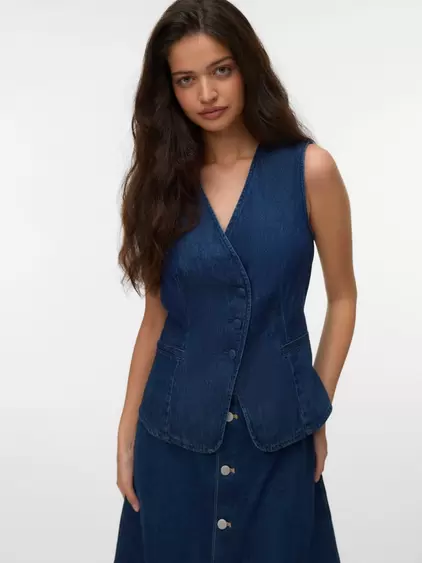 VMVITA Denim Waistcoat