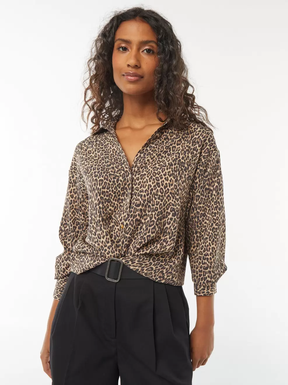 Soepelvallende blouse