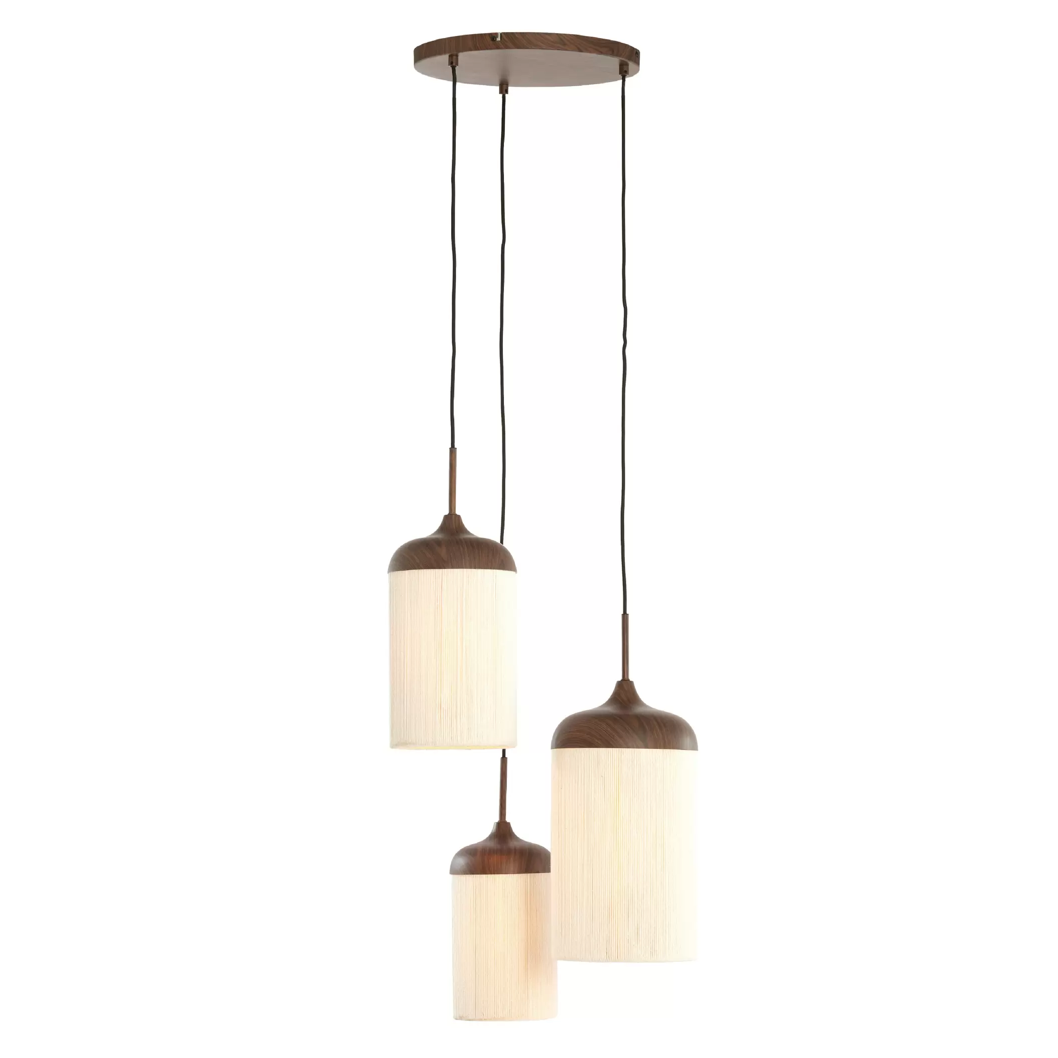 Light & Living Hanglamp Danialo Bruin - 3 x E27 - Ø 35 cm