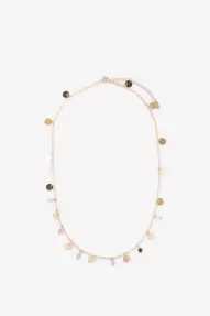 Gold plated ketting met muntjes