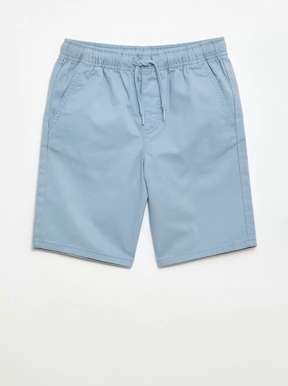 Effen chino bermuda met trekkoordjes