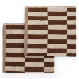 Keukendoek Bonnie 50x50 cm choco/off-white - set van 2