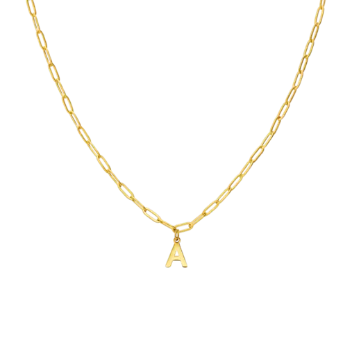 Stalen goldplated ketting closed forever letter