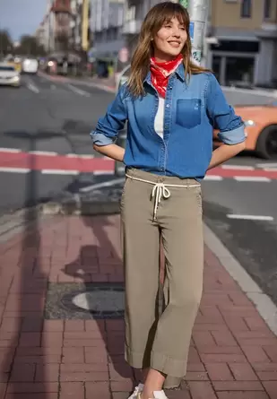 Straight Legs broek in papertouch kwaliteit