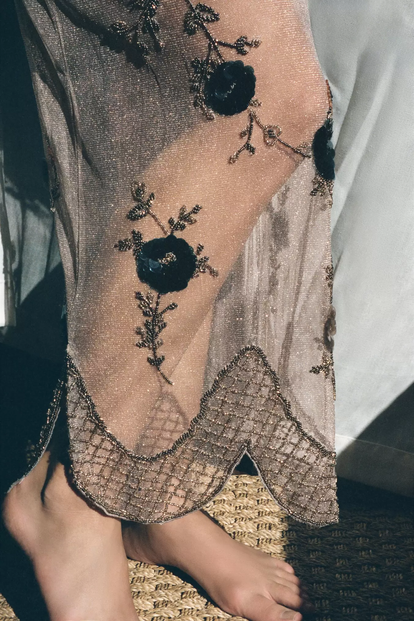 MIDIROK MET KRALEN EN PAILLETTEN