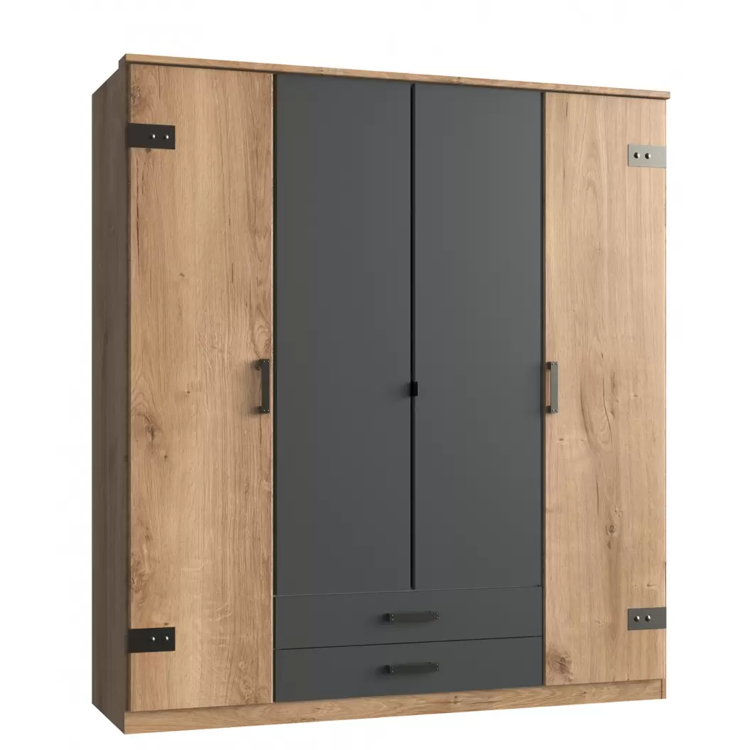 Kledingkast Stratum Naturel - 180x199x58 cm