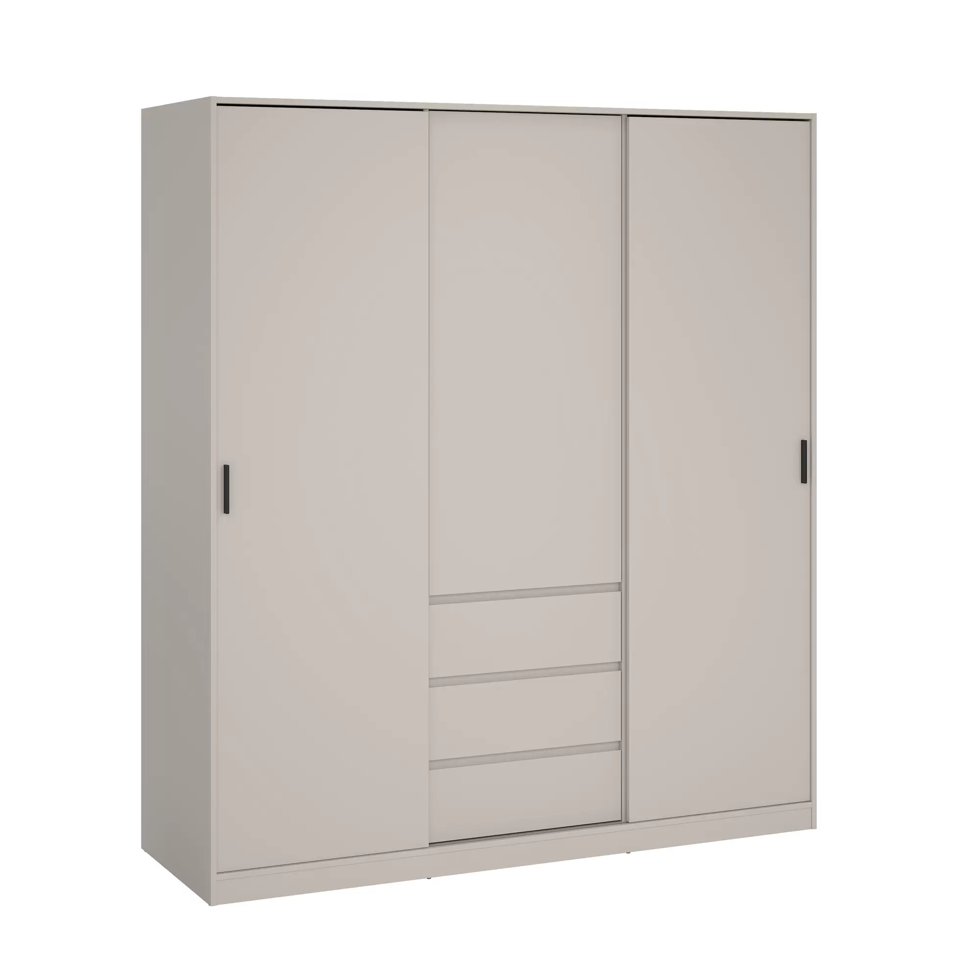 Kledingkast Luna Taupe - 177x201x60 cm