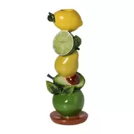 Kandelaar fruit - multikleur - ø10x28 cm
