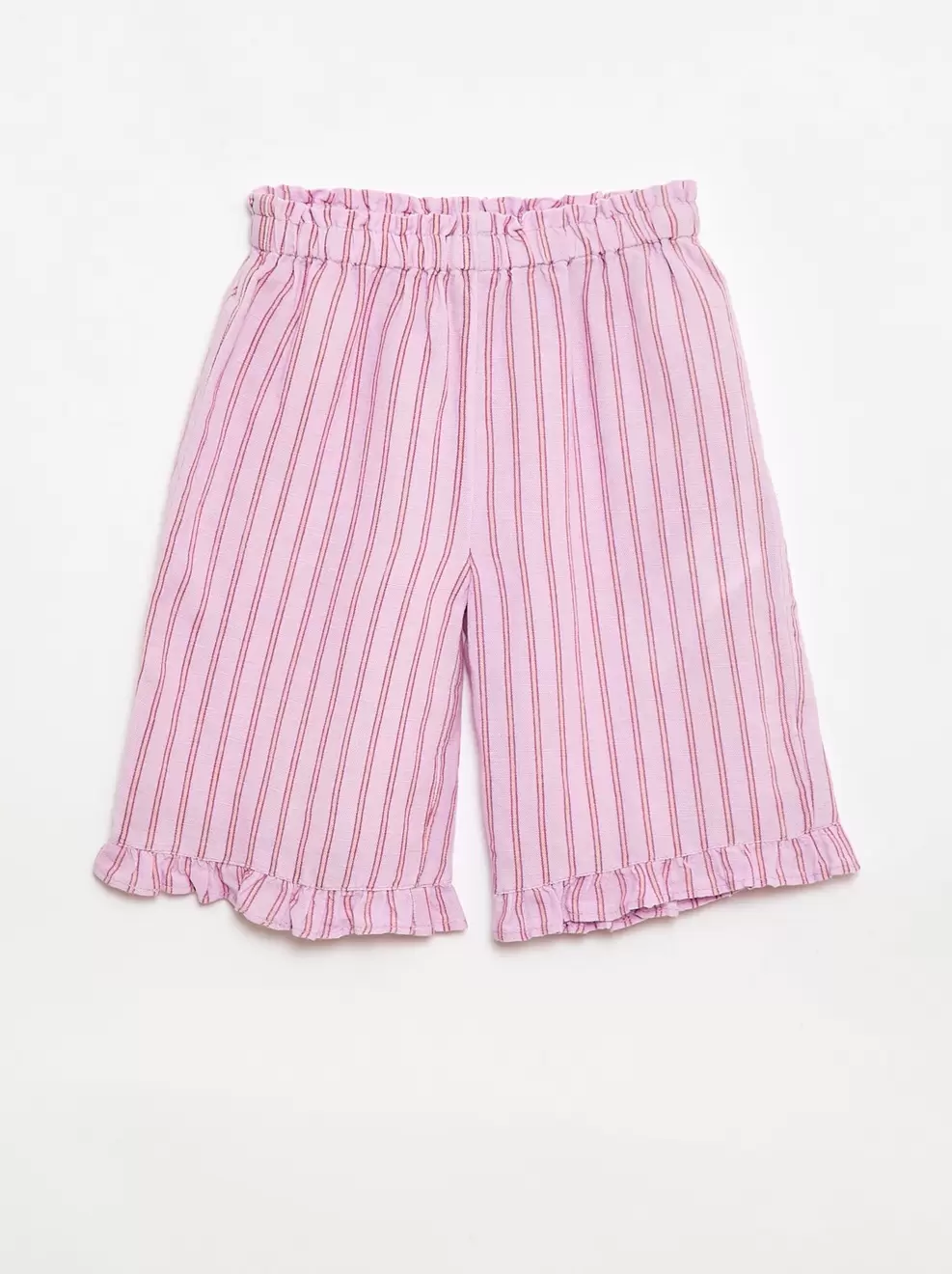 Broek met ruches aan de onderkant van de pijpen